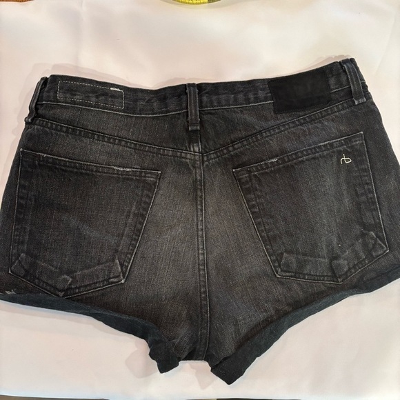 Rag and Bone Jean Shorts Button Fly Black Size 30 - Picture 2 of 7